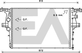 EACLIMA 31R30043 - Радіатор, охолодження двигуна autocars.com.ua