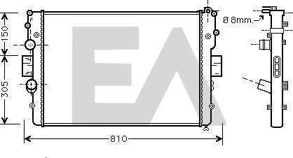 EACLIMA 31R30050 - Радіатор, охолодження двигуна autocars.com.ua