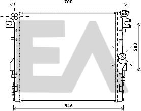 EACLIMA 31R33018 - Радіатор, охолодження двигуна autocars.com.ua