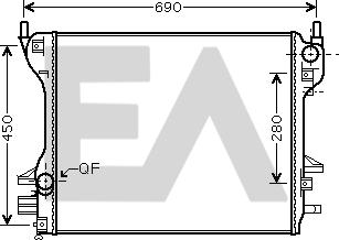 EACLIMA 31R35001 - Радіатор, охолодження двигуна autocars.com.ua