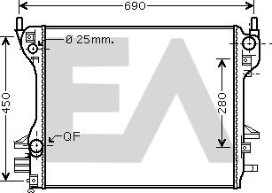 EACLIMA 31R35002 - Радіатор, охолодження двигуна autocars.com.ua