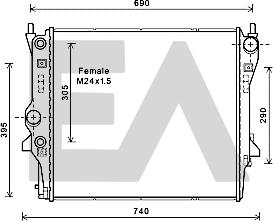 EACLIMA 31R35005 - Радіатор, охолодження двигуна autocars.com.ua