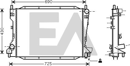 EACLIMA 31R35007 - Радіатор, охолодження двигуна autocars.com.ua