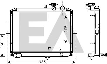EACLIMA 31R36014 - Радіатор, охолодження двигуна autocars.com.ua