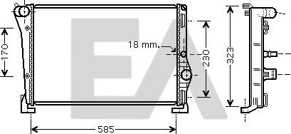 EACLIMA 31R40021 - Радіатор, охолодження двигуна autocars.com.ua