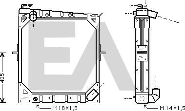 EACLIMA 31R45005 - Радіатор, охолодження двигуна autocars.com.ua