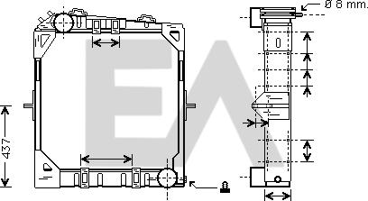 EACLIMA 31R45010 - Радіатор, охолодження двигуна autocars.com.ua