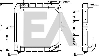 EACLIMA 31R45020 - Радіатор, охолодження двигуна autocars.com.ua