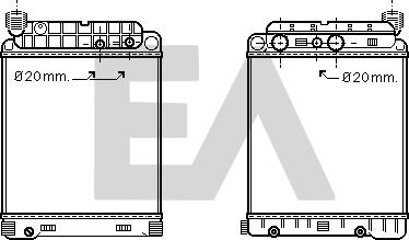 EACLIMA 31R45022 - Радіатор, охолодження двигуна autocars.com.ua