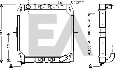 EACLIMA 31R45030 - Радіатор, охолодження двигуна autocars.com.ua
