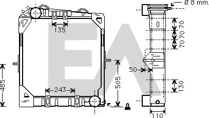 EACLIMA 31R45039 - Радіатор, охолодження двигуна autocars.com.ua