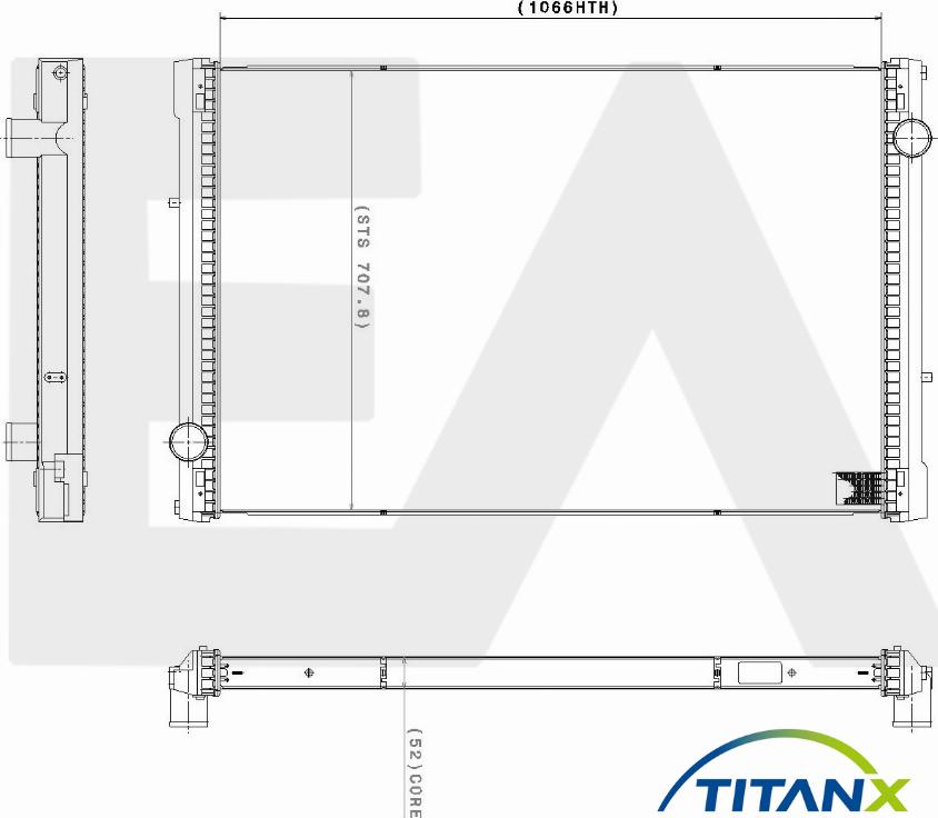 EACLIMA 31R45055T - Радіатор, охолодження двигуна autocars.com.ua