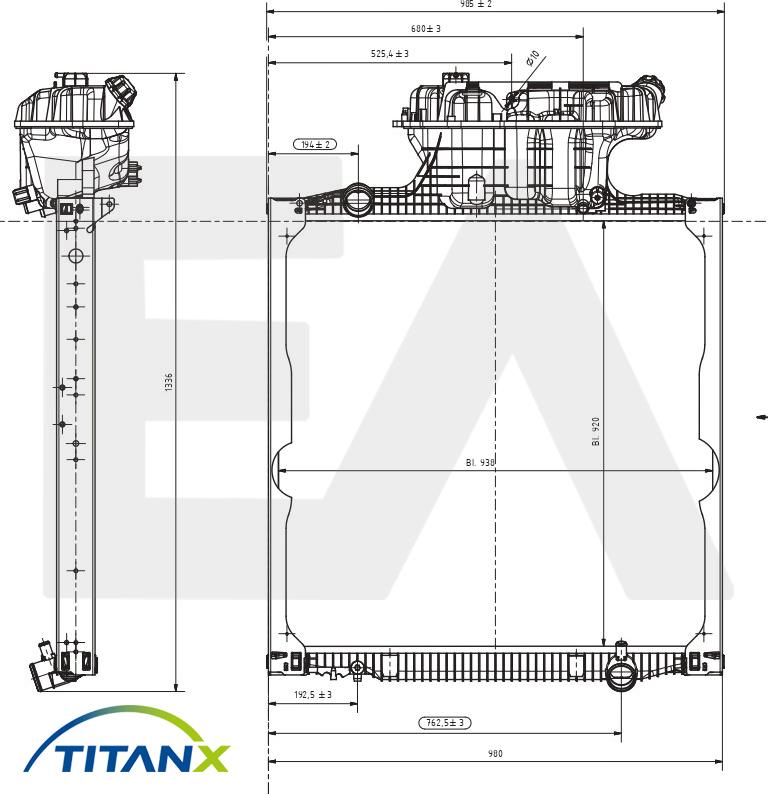 EACLIMA 31R47006T - Радіатор, охолодження двигуна autocars.com.ua