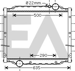 EACLIMA 31R47013 - Радіатор, охолодження двигуна autocars.com.ua