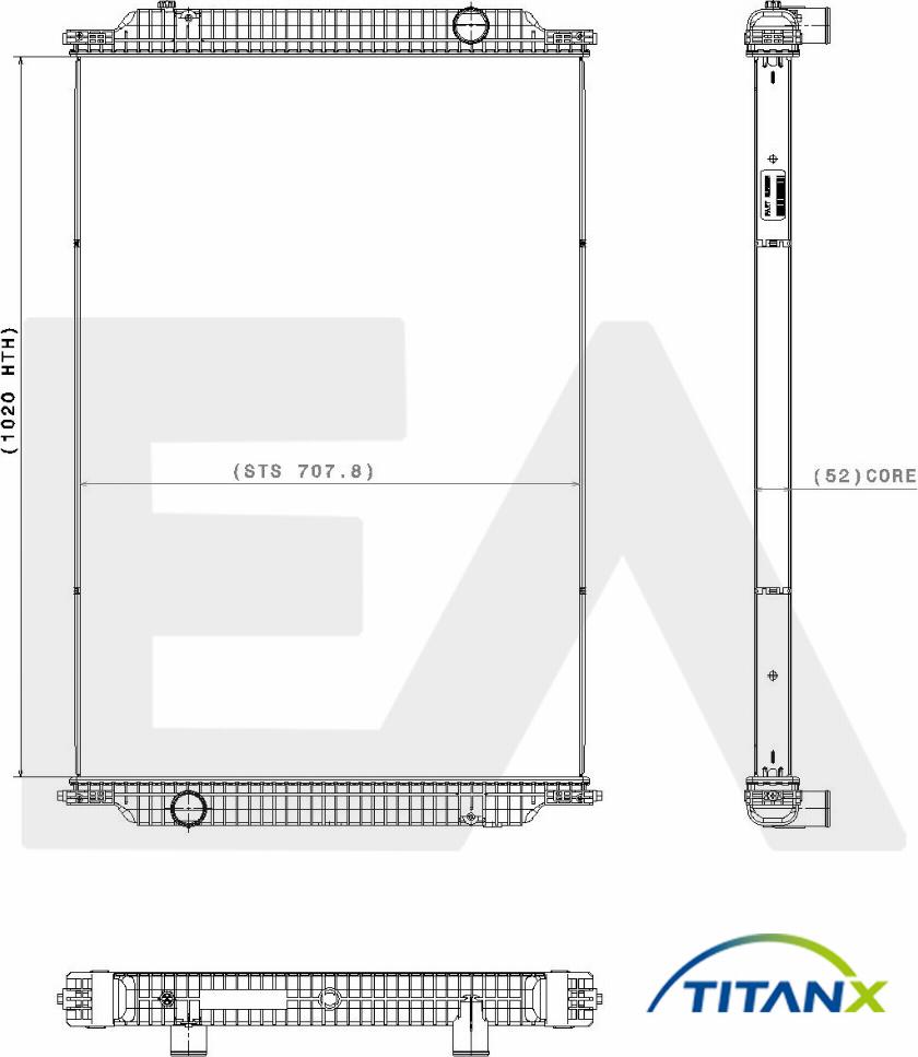 EACLIMA 31R47031T - Радіатор, охолодження двигуна autocars.com.ua