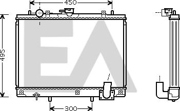 EACLIMA 31R51076 - Радіатор, охолодження двигуна autocars.com.ua