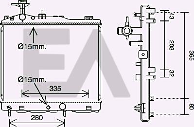 EACLIMA 31R51119 - Радіатор, охолодження двигуна autocars.com.ua
