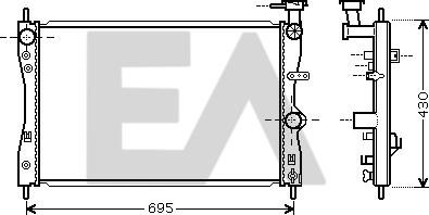 EACLIMA 31R51134 - Радіатор, охолодження двигуна autocars.com.ua
