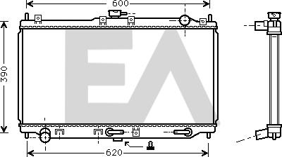 EACLIMA 31R52051 - Радіатор, охолодження двигуна autocars.com.ua