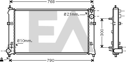 EACLIMA 31R52080 - Радіатор, охолодження двигуна autocars.com.ua