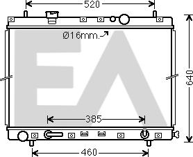 EACLIMA 31R52091 - Радіатор, охолодження двигуна autocars.com.ua