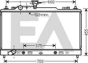 EACLIMA 31R52104 - Радіатор, охолодження двигуна autocars.com.ua