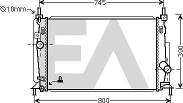 EACLIMA 31R52108 - Радіатор, охолодження двигуна autocars.com.ua
