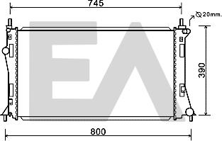 EACLIMA 31R52111 - Радіатор, охолодження двигуна autocars.com.ua