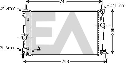 EACLIMA 31R52112 - Радіатор, охолодження двигуна autocars.com.ua