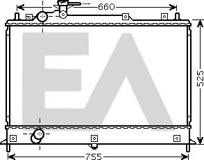 EACLIMA 31R52113 - Радіатор, охолодження двигуна autocars.com.ua