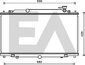 EACLIMA 31R52121 - Радіатор, охолодження двигуна autocars.com.ua
