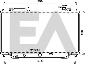 EACLIMA 31R52122 - Радіатор, охолодження двигуна autocars.com.ua