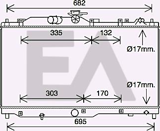 EACLIMA 31R52123 - Радіатор, охолодження двигуна autocars.com.ua