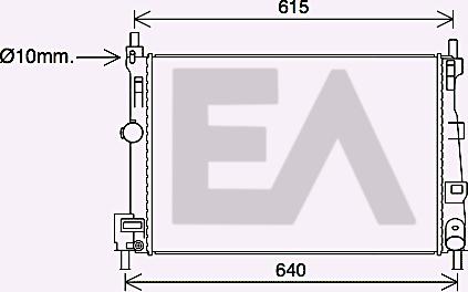 EACLIMA 31R52129 - Радіатор, охолодження двигуна autocars.com.ua