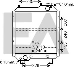 EACLIMA 31R53001 - Радіатор, охолодження двигуна autocars.com.ua