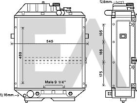 EACLIMA 31R53014 - Радіатор, охолодження двигуна autocars.com.ua