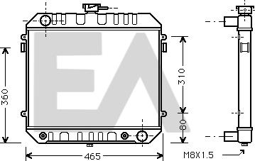 EACLIMA 31R54013 - Радіатор, охолодження двигуна autocars.com.ua