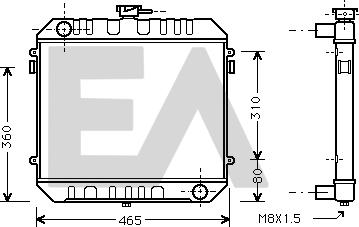EACLIMA 31R54015 - Радіатор, охолодження двигуна autocars.com.ua