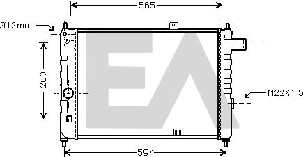 EACLIMA 31R54029 - Радіатор, охолодження двигуна autocars.com.ua