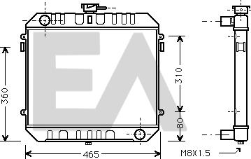 EACLIMA 31R54061 - Радіатор, охолодження двигуна autocars.com.ua