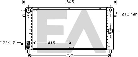 EACLIMA 31R54068 - Радіатор, охолодження двигуна autocars.com.ua