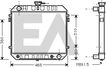 EACLIMA 31R54070 - Радіатор, охолодження двигуна autocars.com.ua