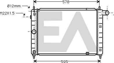 EACLIMA 31R54074 - Радіатор, охолодження двигуна autocars.com.ua