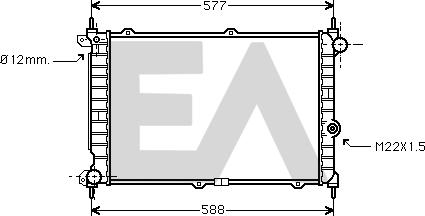 EACLIMA 31R54091 - Радіатор, охолодження двигуна autocars.com.ua
