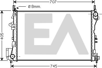 EACLIMA 31R54112 - Радіатор, охолодження двигуна autocars.com.ua
