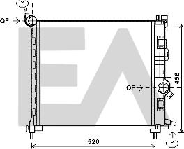 EACLIMA 31R54129 - Радіатор, охолодження двигуна autocars.com.ua