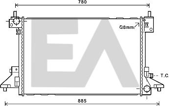 EACLIMA 31R54136 - Радіатор, охолодження двигуна autocars.com.ua