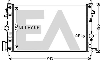 EACLIMA 31R54228 - Радіатор, охолодження двигуна autocars.com.ua
