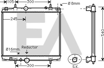 EACLIMA 31R55114 - Радіатор, охолодження двигуна autocars.com.ua