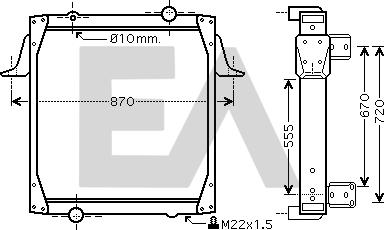 EACLIMA 31R59004 - Радіатор, охолодження двигуна autocars.com.ua